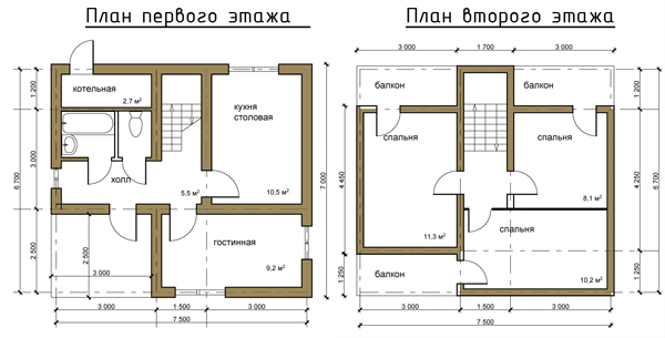 строительство домов и коттеджей двойной брус проект